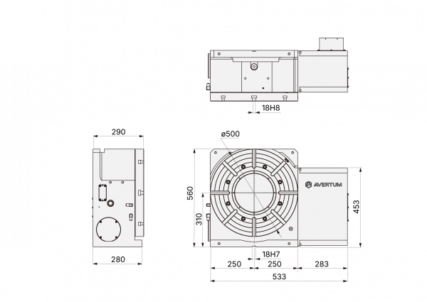 HVX-500N поворотный стол