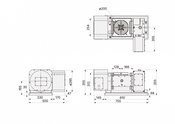 HVX5S-200N наклонно-поворотный стол